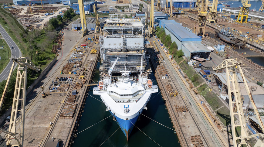 East Anglia THREE offshore converter station takes to water for first time